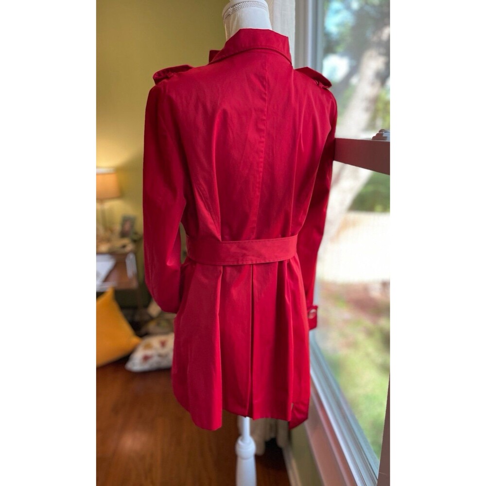 Covington Women’s Raincoat Size L Red Classic Trench Style BNW/Out Tags - Picture 5 of 11
